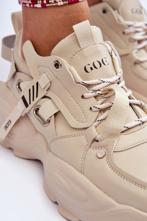 Buty Sportowe Sneakersy GOE MM2N4015 Beżowe