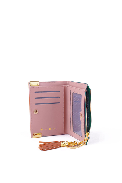 Mały Skórzany Portfel Niebiesko-Brązowy Calyp