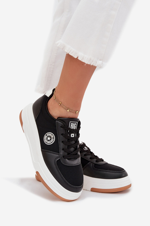 Sneakersy Damskie Na Platformie Big Star RR274573 HI-POLY SYSTEM Czarne