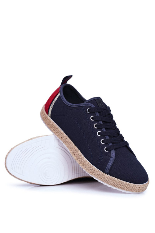 Trampki Męskie Big Star Espadryle Granatowe FF174154