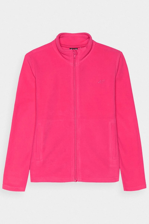 Dziewczęcy Polar Ze Stójką Slim 4F 4FJWMM00TFLEF261-55S Fuksja