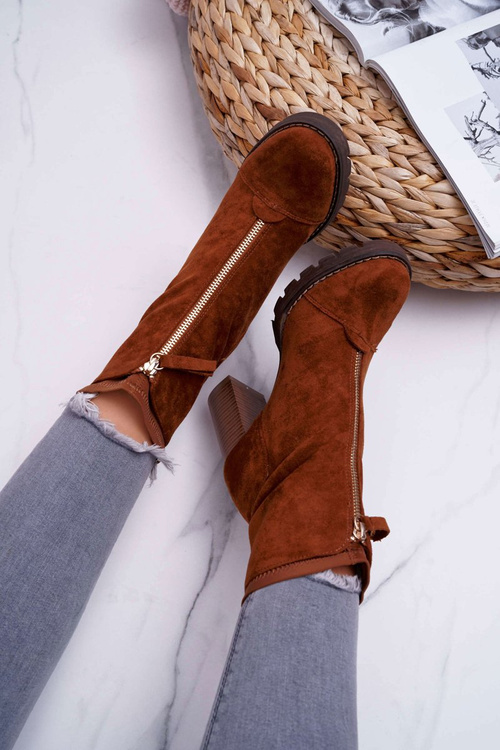 Botki Damskie Na Słupku Camel Frann