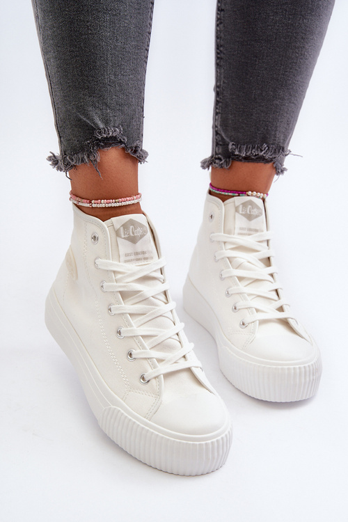 Trampki Damskie Wysokie Lee Cooper LCW-24-02-2132 Białe