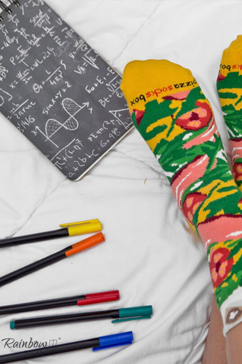 Skarpetki Rainbow Socks Pizza 4 Pary Włoska Hawajska Capricciosa