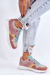 Damskie Sneakersy Big Star LL274422 Różowo-Beżowe