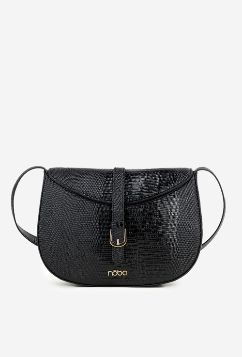 Torebka Listonoszka Z Drobnym Tłoczeniem NOBO BAG5780-M20 Czarna