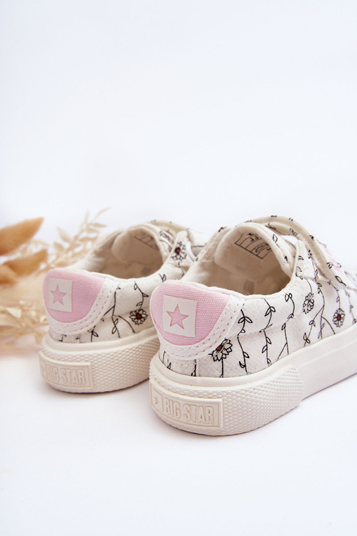 Dziecięce Materiałowe Trampki BIG STAR JJ374102 Białe