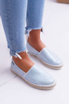 Espadryle Damskie Big Star Pleciona Podeszwa Błękitne DD274767