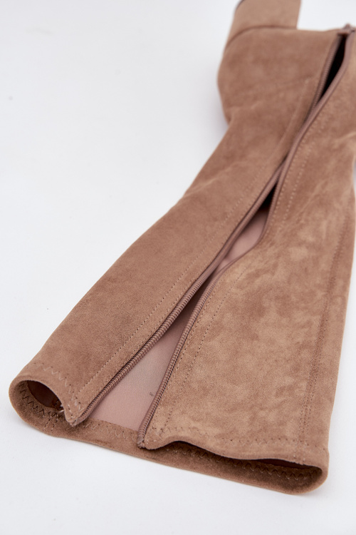 Klasyczne Eko Zamszowe Kozaki Sergio Leone KZ205 Beżowe