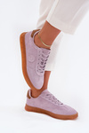 Zamszowe Sneakersy Damskie Big Star RR274850 HI-POLY SYSTEM Fioletowe