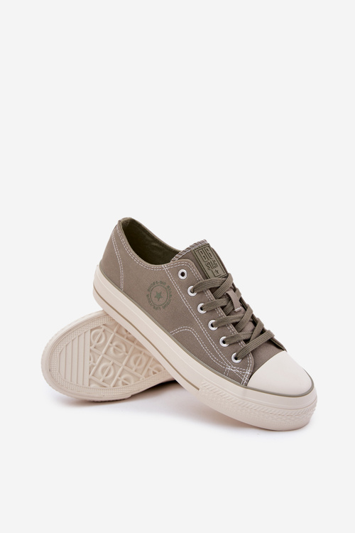 Trampki Męskie Na Platformie Big Star RR174325 Zielone