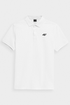 Męska Koszulka Polo Regular Z Logo 4F 4FWMM00TPTSM316-10S Biała