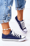 Damskie Klasyczne Trampki Granatowe Omerta
