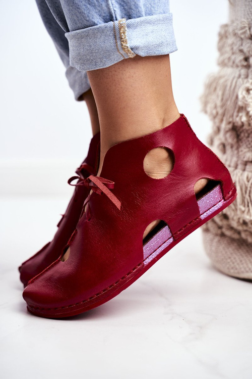 Damskie Półbuty Maciejka Czerwone 03426-08
