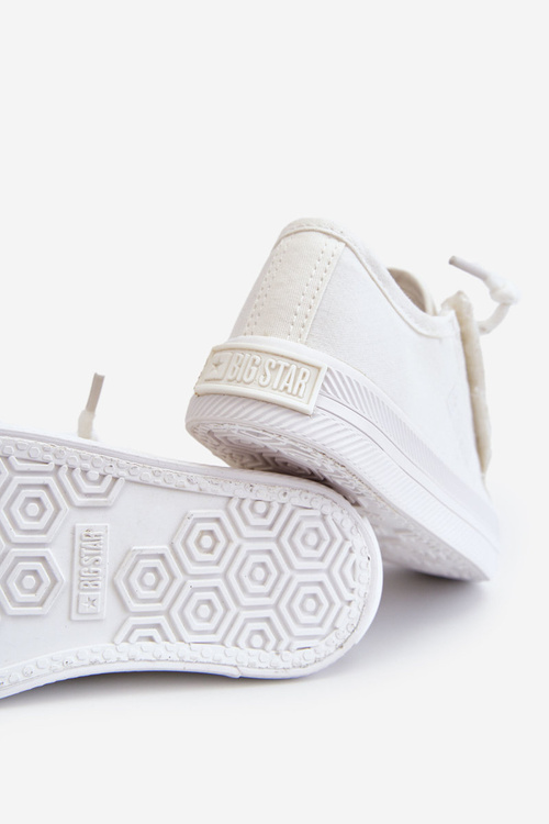 Dziecięce Materiałowe Trampki BIG STAR LL374023 Białe