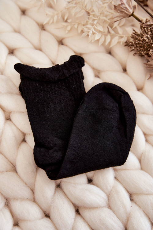 Damskie Gładkie Skarpety Z Falbanką 5-Pak Multikolor