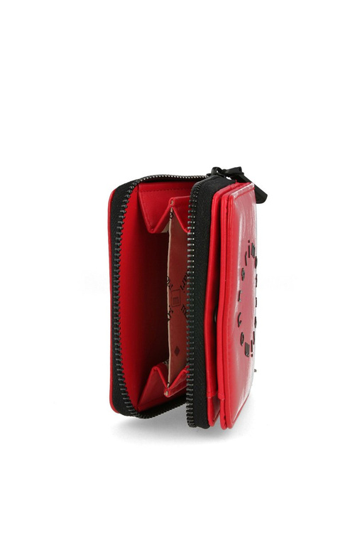 Portfel Damski Podkówka MONNARI PUR0040-005 Czerwony Połysk