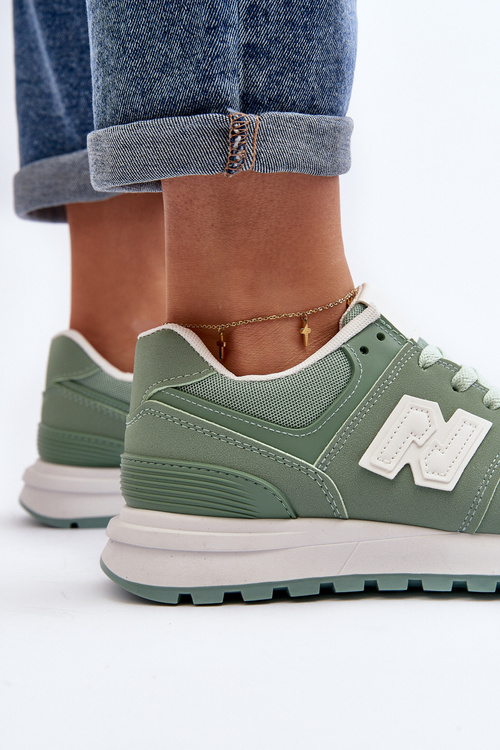 Buty Sportowe Sneakersy Damskie Zielone Lifari