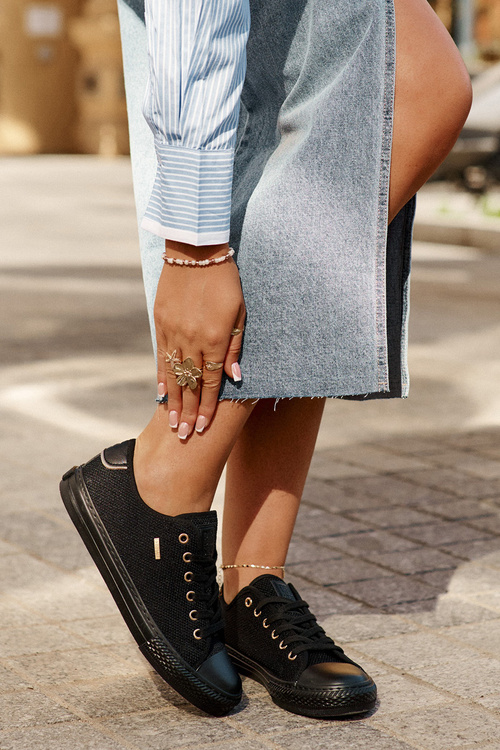 Materiałowe Trampki Damskie Big Star RR274765 Czarne