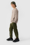 Chłopięce Spodnie Joggery Casual Gładkie 4F 4FJWMM00TTROM0812-43S Khaki