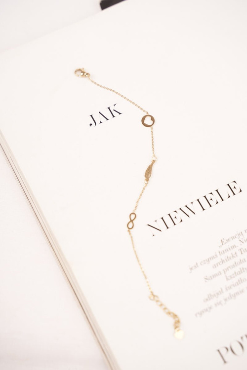 Damska Bransoletka Celebrytka Złota Znak Nieskończoności Andrea