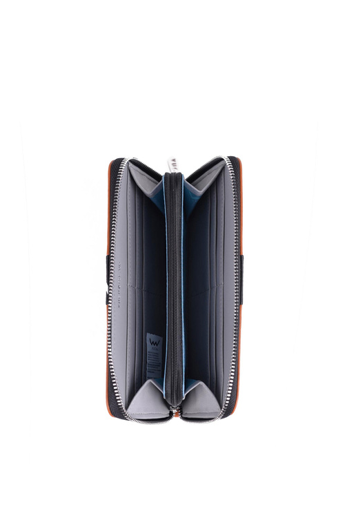 Skórzany Portfel Na Suwak Brązowy Mille