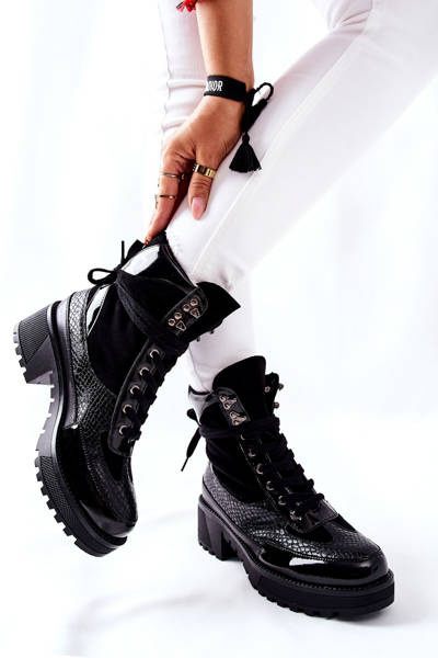 Botki Damskie Czarne Katanie