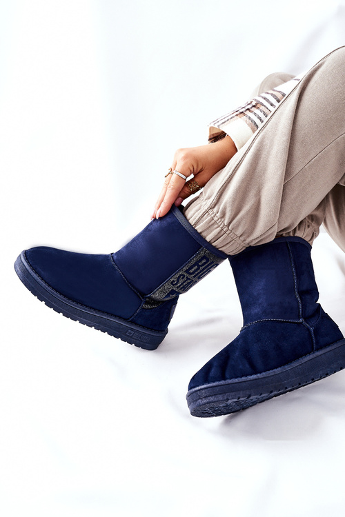 Damskie Śniegowce Big Star EE274416 Granatowe