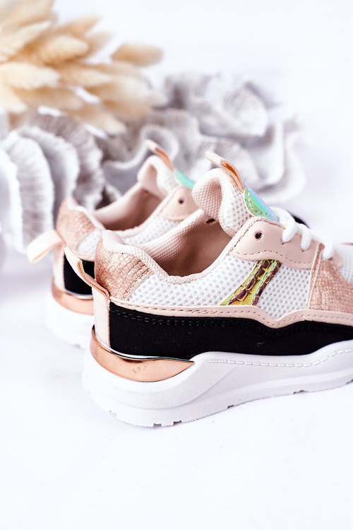 Dziecięce Sportowe Buty Sneakersy Czarno-Różowe Game Time