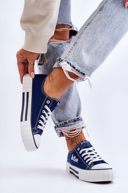 Damskie Trampki Na Platformie Lee Cooper LCW-23-31-1803L Granatowe