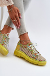 Damskie Skórzane Półbuty Maciejka 05850-09 Limonkowe