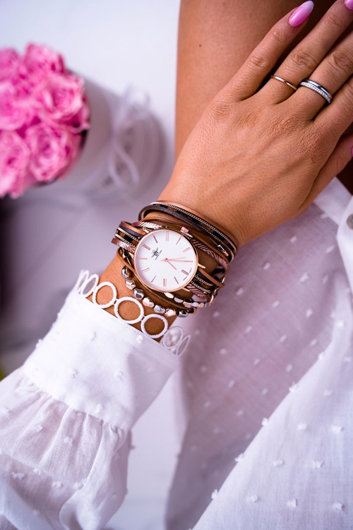 Damski Zegarek Michael John Owijany Beżowy Lanell