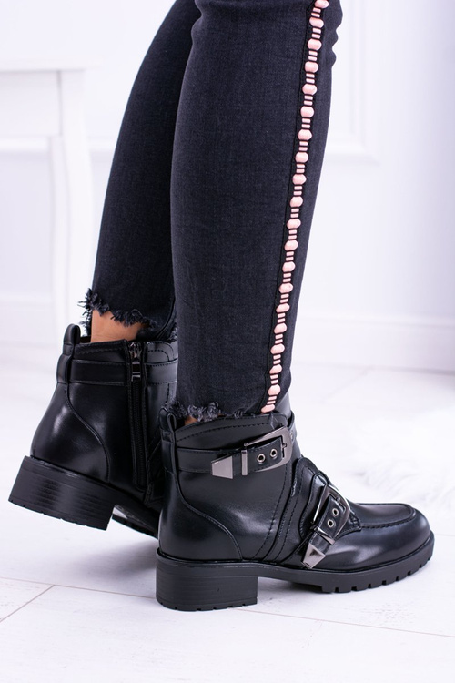 Damskie Botki Z Klamrami Ocieplane Skadi