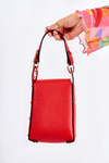 Mała Damska Torebka Z Ozdobą Czerwona Ellies