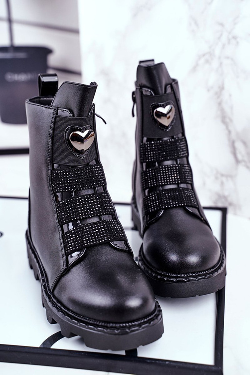 Dziecięce Botki Ocieplane Czarne Balloon