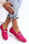 Damskie Mokasyny Z Cyrkoniami Fuksja Ralrika
