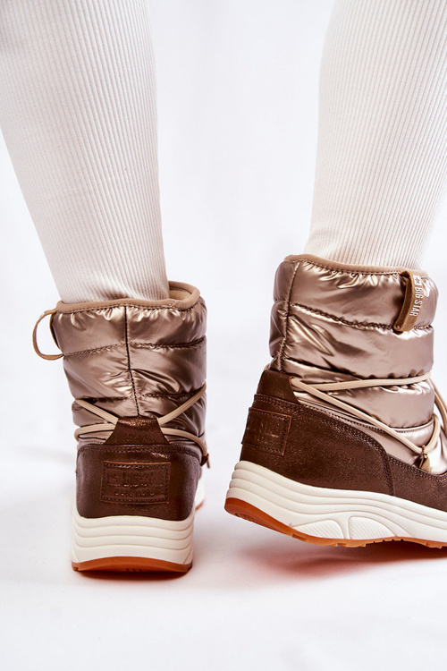 Damskie Śniegowce Memory Foam Big Star KK274276 Złoto-Brązowe