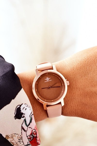 Zegarek Na Skórzanym Pasku Michael John Nude