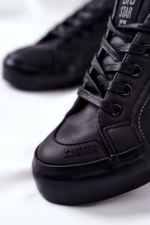 Damskie Skórzane Tenisówki BIG STAR II274029 Czarne