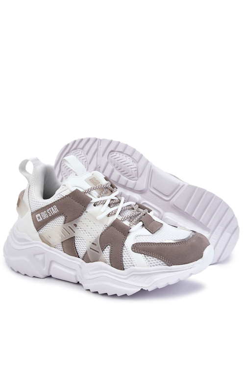 Lekkie Męskie Sportowe Buty Big Star KK174055 Białe