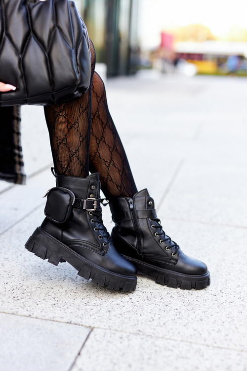 Botki Workery Z Nerką Czarne Olenisse