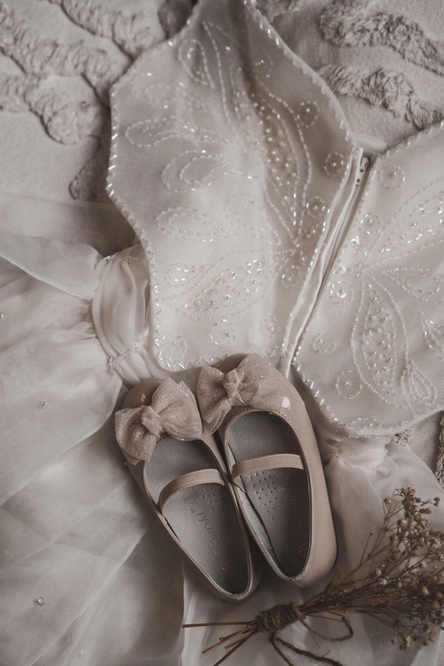 Dziecięce Lakierowane Balerinki Z Kokardą Beżowe Zolly