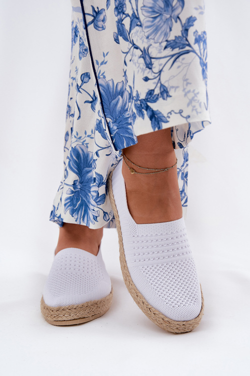 Damskie Espadryle Z Plecionką Vinceza 13624 Białe