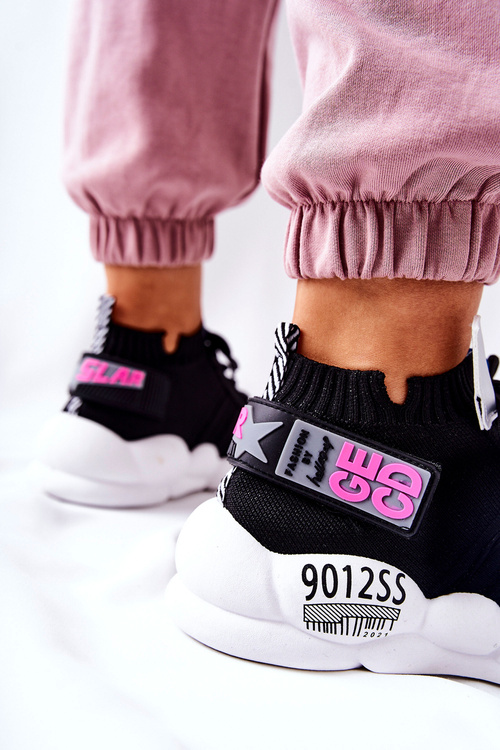 Damskie Sportowe Buty Sneakersy Czarne Bubble Tea