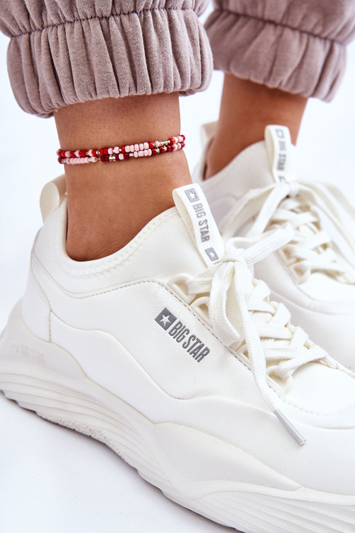 Damskie Sneakersy Memory Foam System Big Star LL274417 Białe