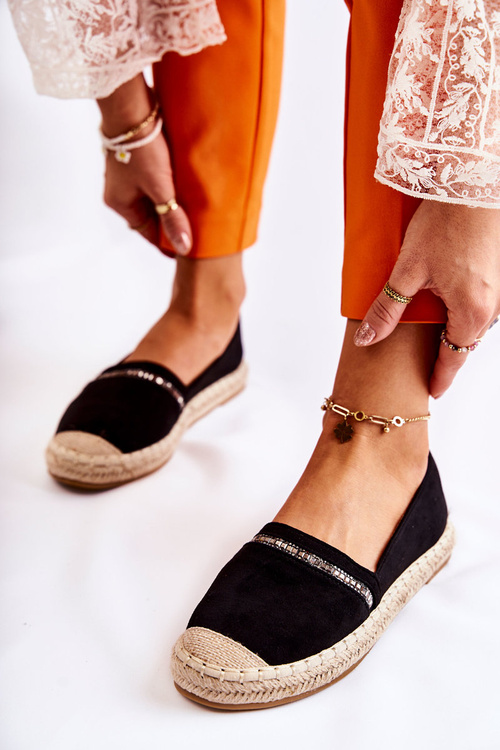 Klasyczne Wsuwane Damskie Espadryle Czarne Cersei