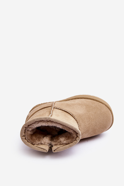 Dziecięce Śniegowce Ocieplane Na Suwak Beżowe Big Star MM374098