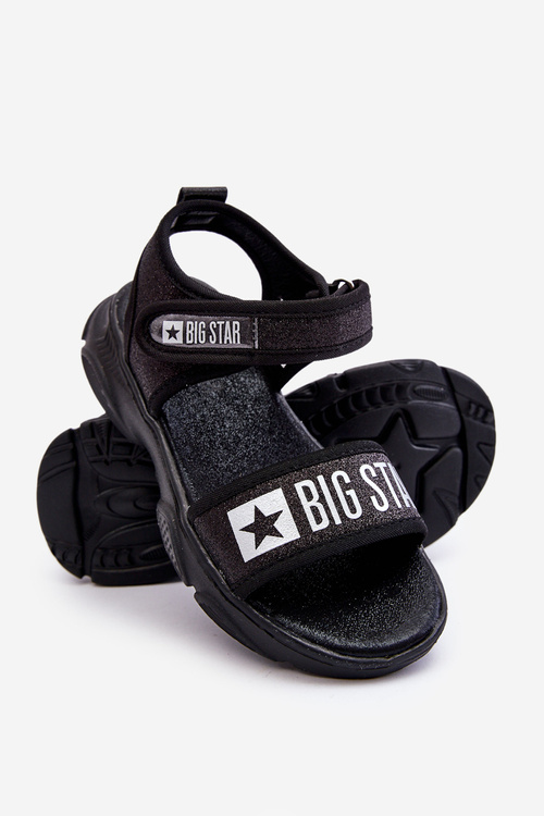 Dziecięce Sandałki Na Rzep Big Star LL374192 Czarne