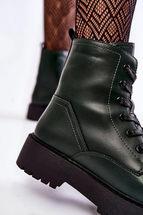 Damskie Botki Na Platformie Zielone Randi