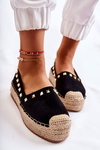 Damskie Espadryle Z Ćwiekami Czarne Laross